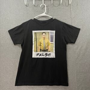The Office Dwight Schrute Polaroid Shirt Size Medium Casual Black T Shirt